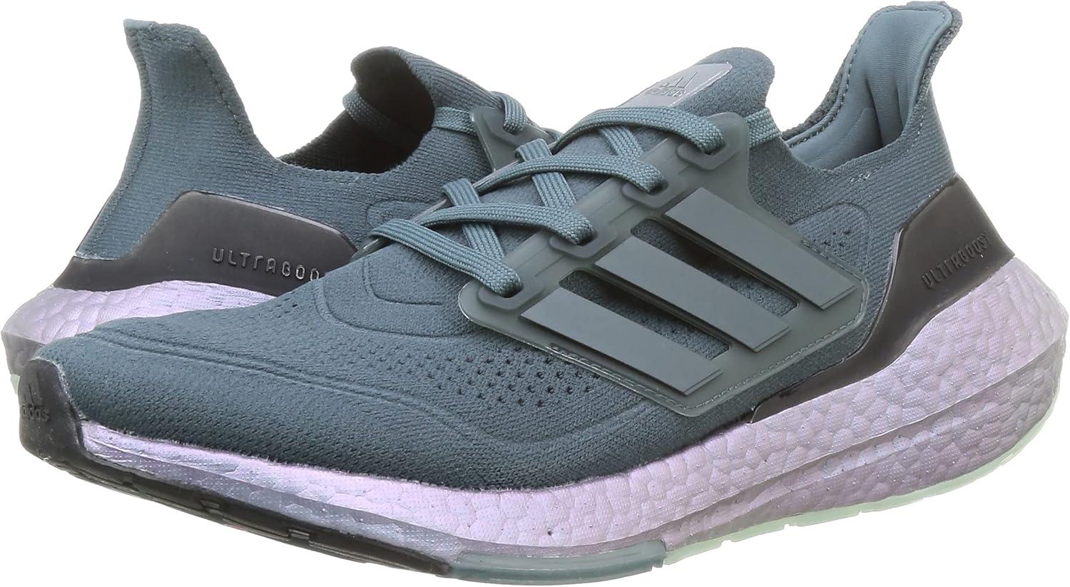 imageadidas Mens Ultraboost 21 ShoesBlue Oxide Blue Oxide Hazy Green