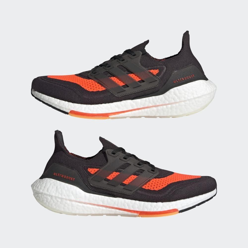 imageadidas Mens Ultraboost 21 ShoesCarbonBlackSolar Red