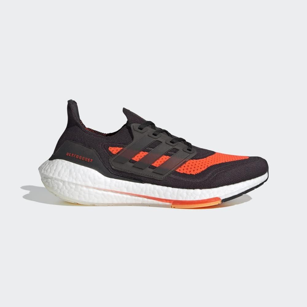imageadidas Mens Ultraboost 21 ShoesCarbonBlackSolar Red