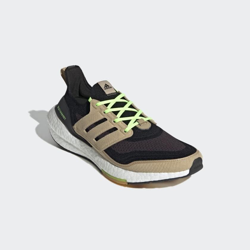 imageadidas Mens Ultraboost 21 ShoesCore BlackBeige ToneSignal Green