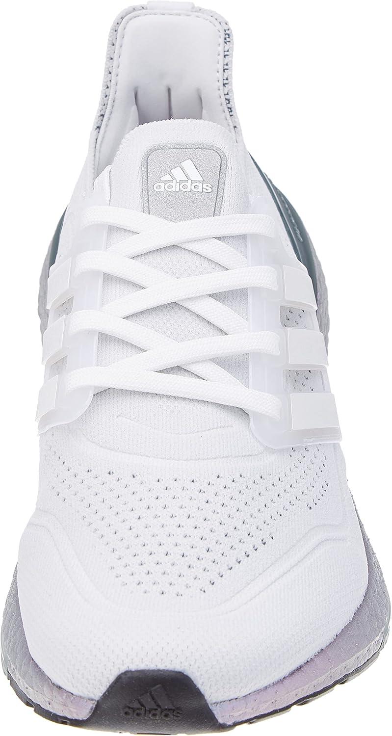 imageadidas Mens Ultraboost 21 ShoesCrystal White Crystal White Hazy Green
