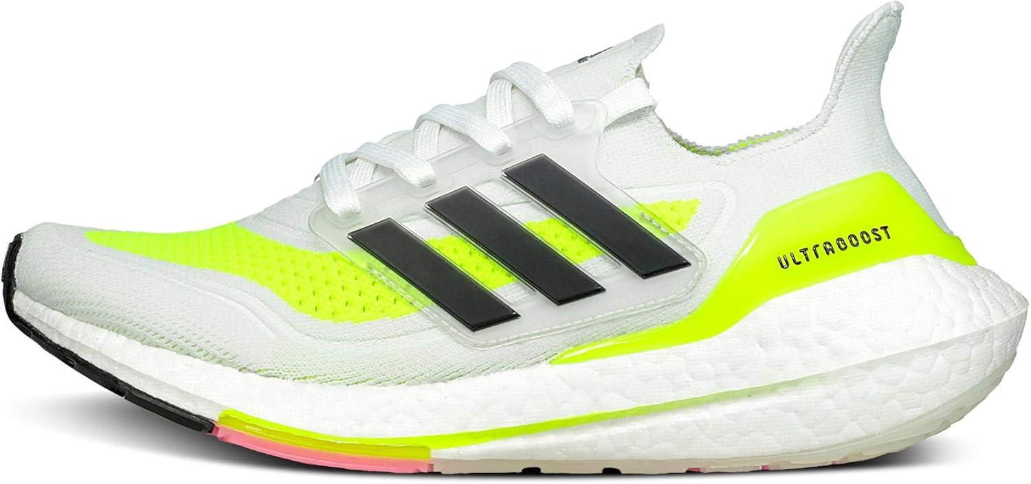 imageadidas Mens Ultraboost 21 ShoesFtwr White Core Black Solar Yellow