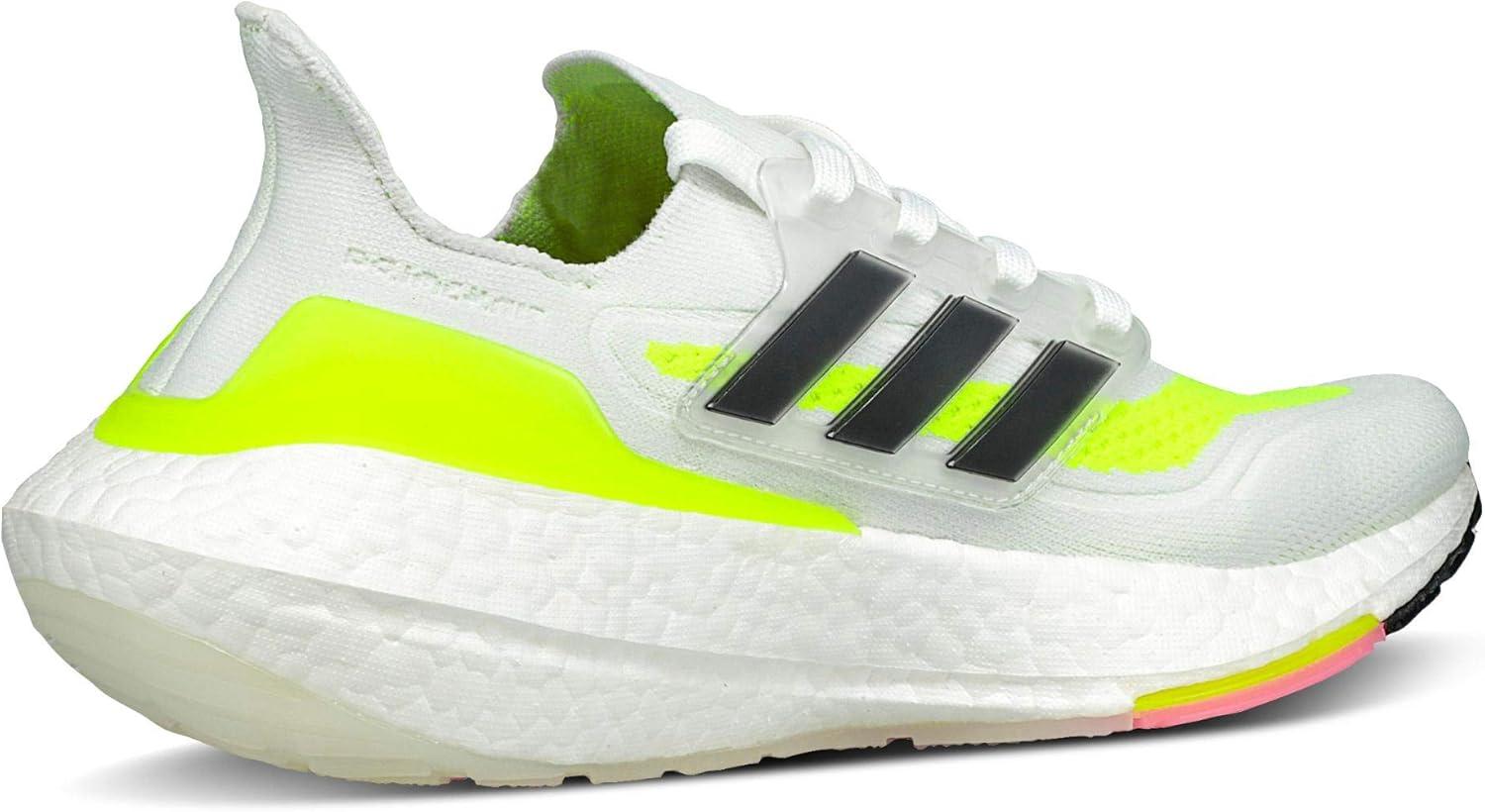 imageadidas Mens Ultraboost 21 ShoesFtwr White Team Royal Blue Acid Yellow