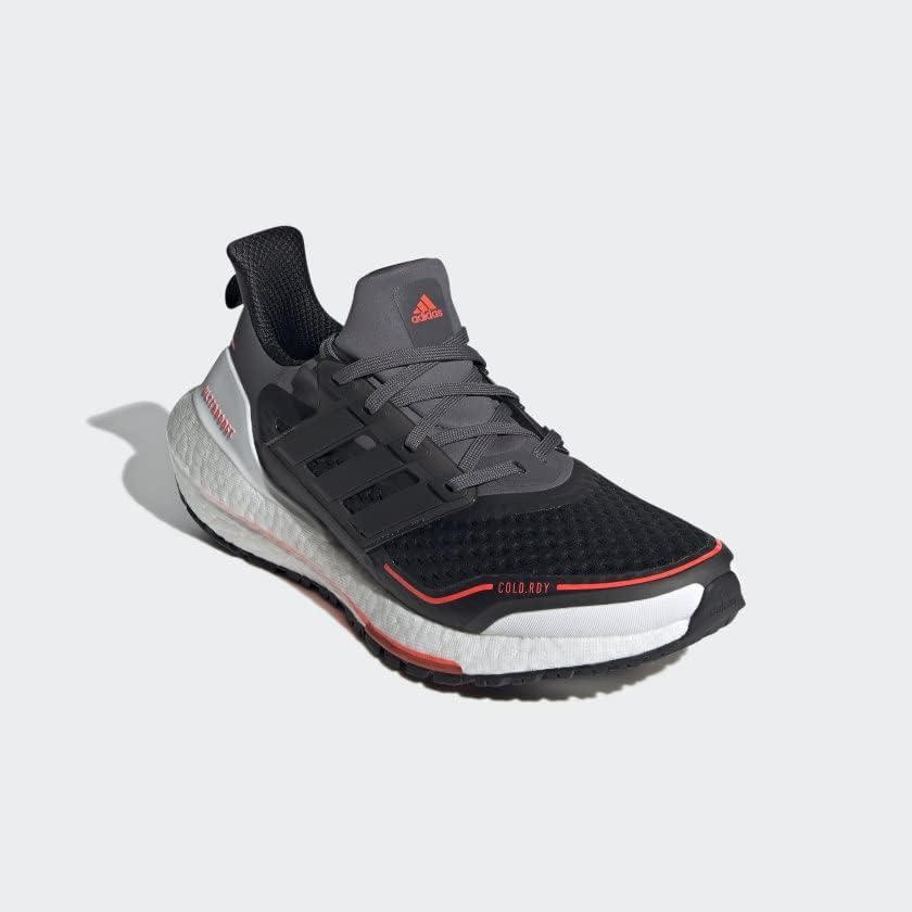 imageadidas Mens Ultraboost 21 ShoesGreyBlackSolar Red