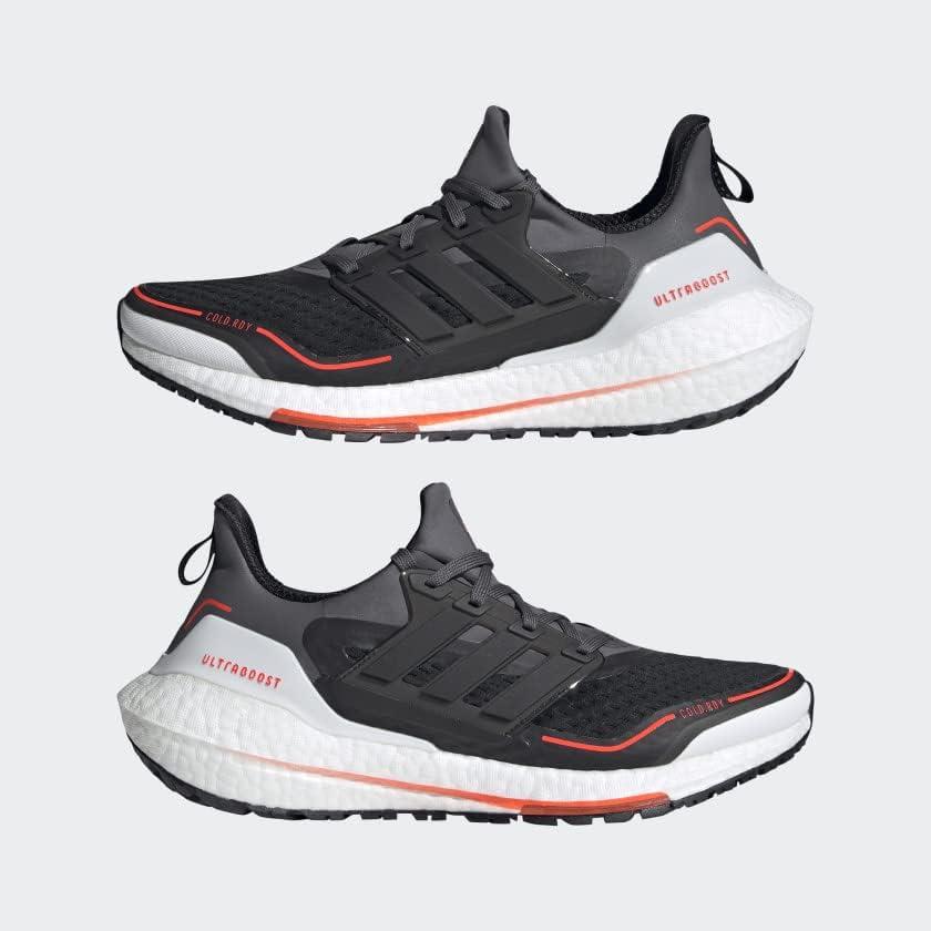 imageadidas Mens Ultraboost 21 ShoesGreyBlackSolar Red