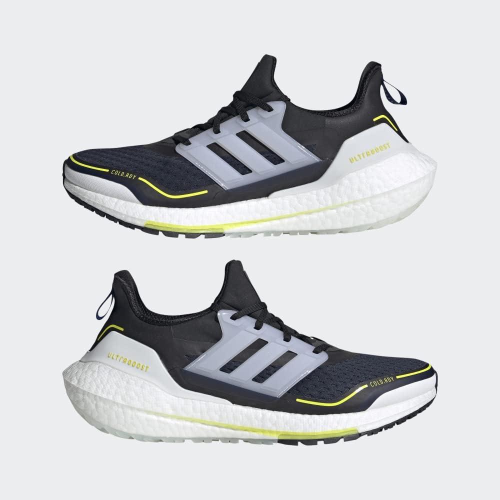 imageadidas Mens Ultraboost 21 ShoesLegend InkCrystal WhiteAcid Yellow
