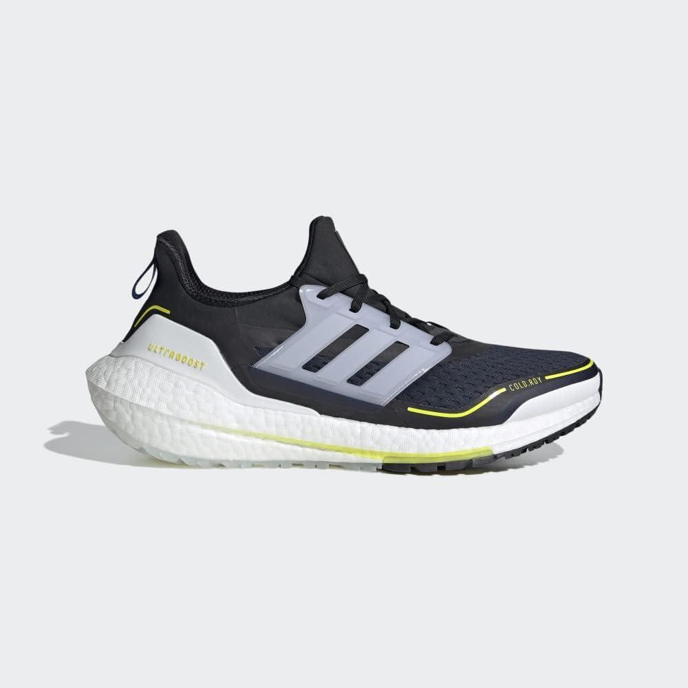 imageadidas Mens Ultraboost 21 ShoesLegend InkCrystal WhiteAcid Yellow