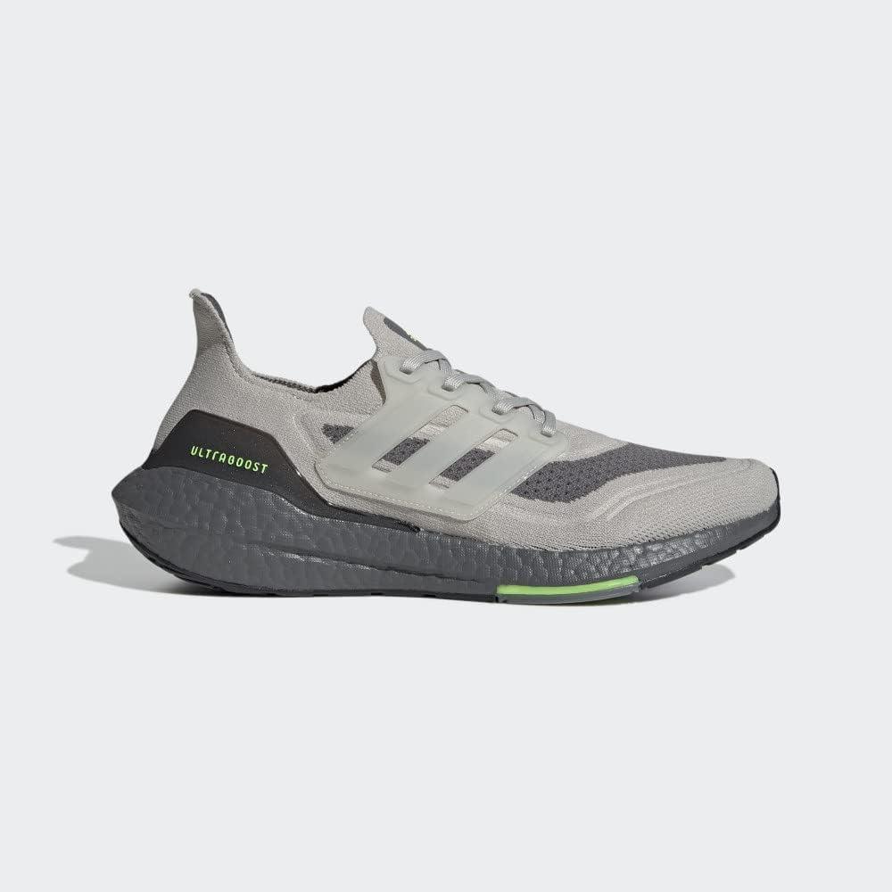 imageadidas Mens Ultraboost 21 ShoesMetal GreyMetal GreySignal Green