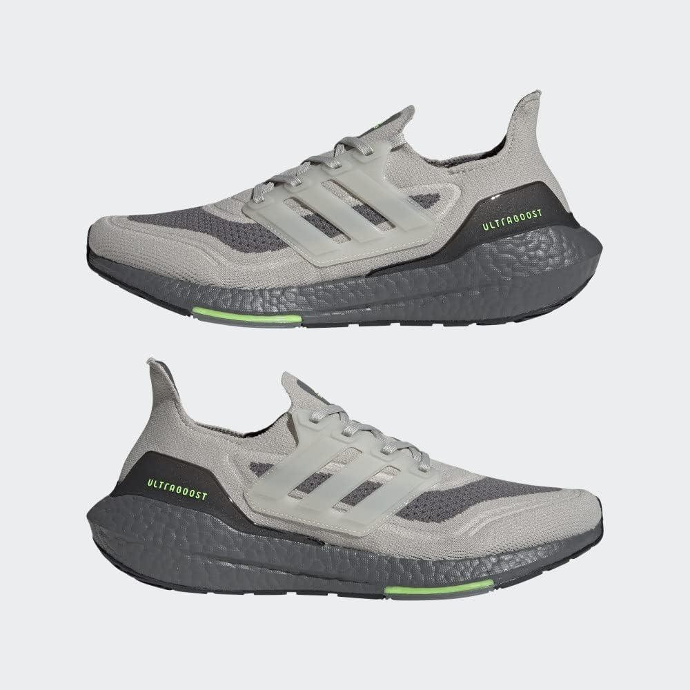 imageadidas Mens Ultraboost 21 ShoesMetal GreyMetal GreySignal Green