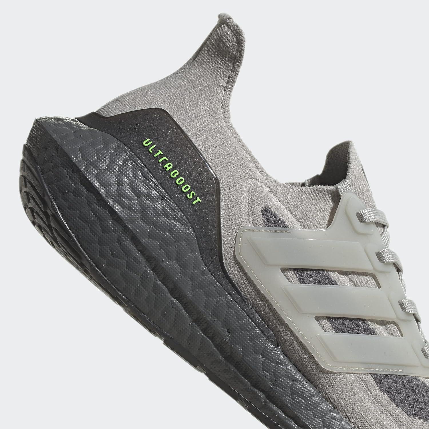imageadidas Mens Ultraboost 21 ShoesMetal GreyMetal GreySignal Green