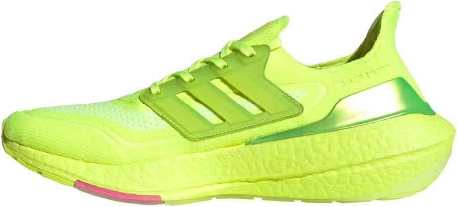 imageadidas Mens Ultraboost 21 ShoesSolar Yellow Solar Yellow Screaming Pink
