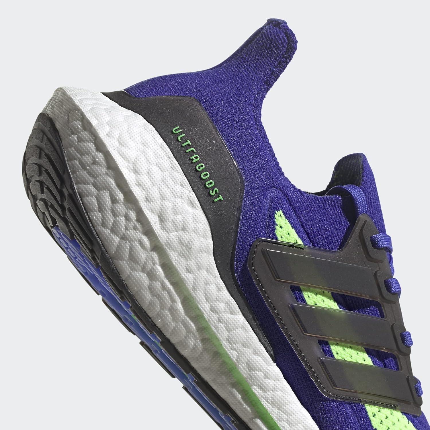 imageadidas Mens Ultraboost 21 ShoesSonic InkBlackScreaming Green