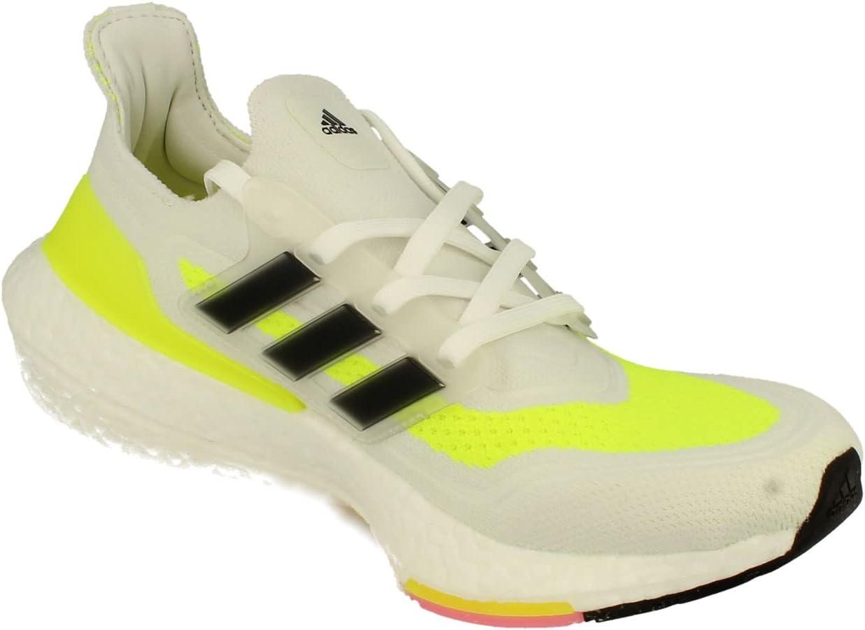 imageadidas Mens Ultraboost 21 ShoesWhite Yellow Black Fy0377