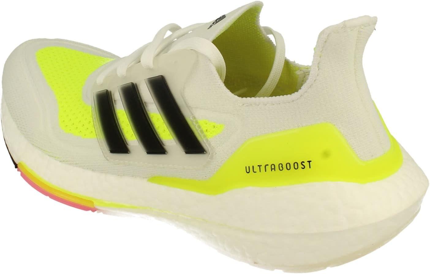 imageadidas Mens Ultraboost 21 ShoesWhite Yellow Black Fy0377
