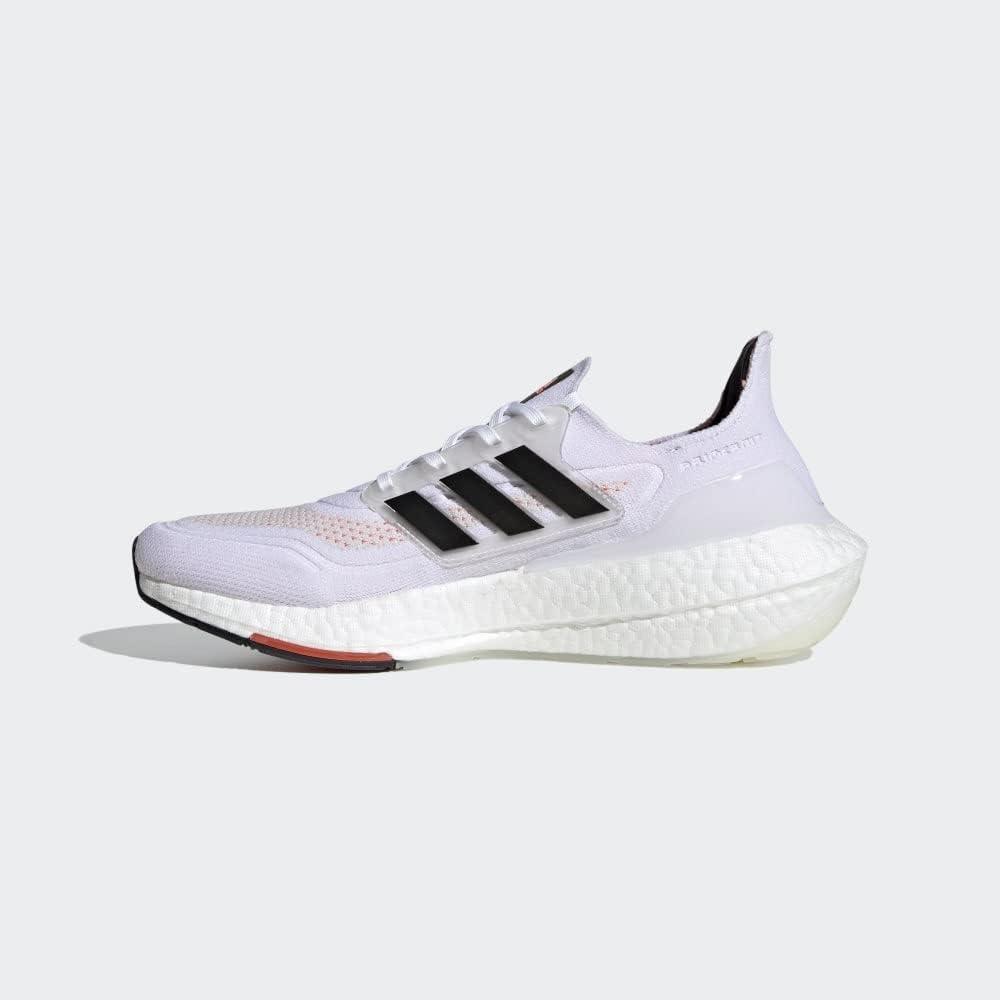 imageadidas Mens Ultraboost 21 ShoesWhiteBlackSolar Red