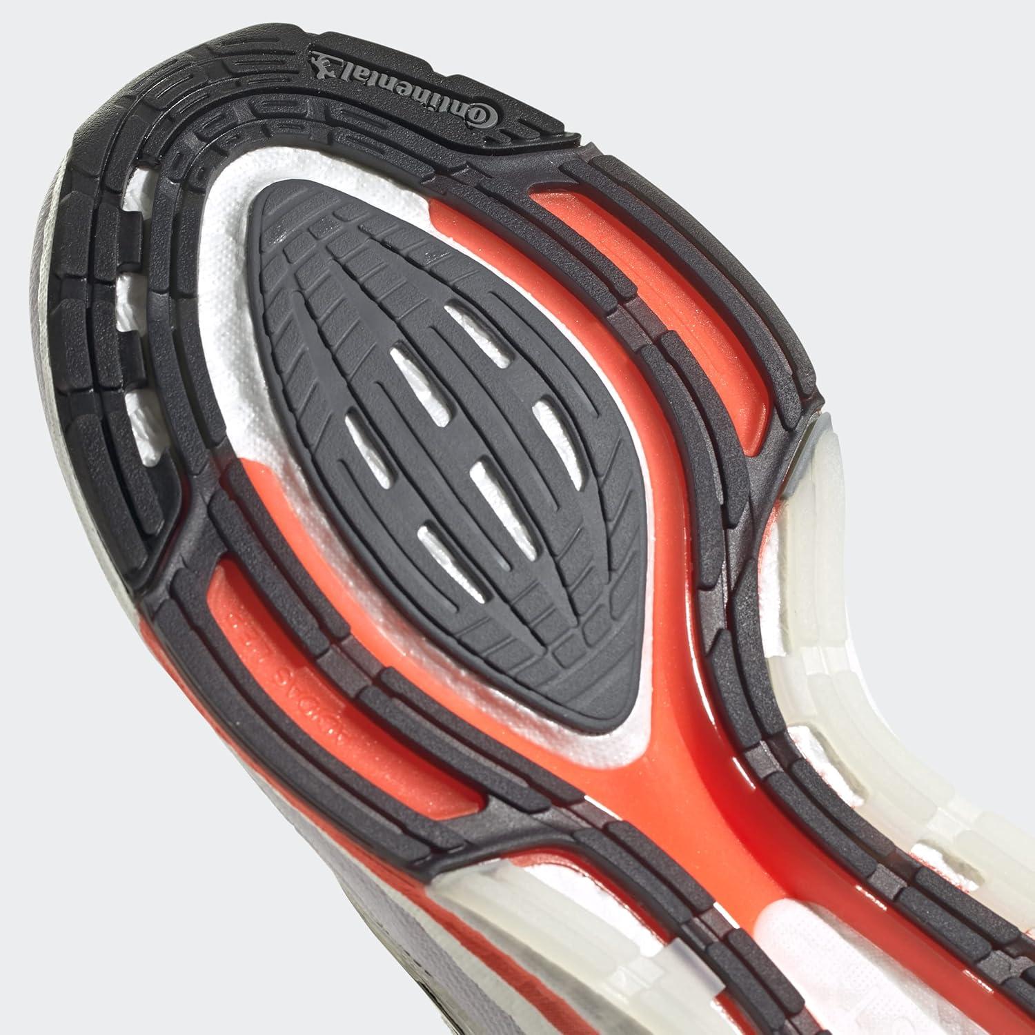 imageadidas Mens Ultraboost 21 ShoesWhiteBlackSolar Red