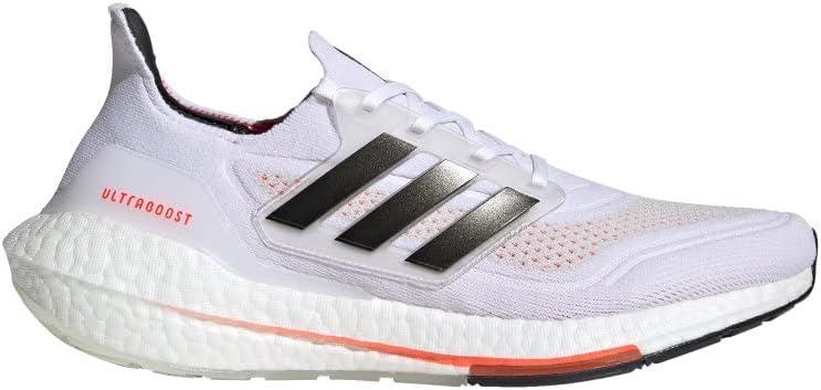 imageadidas Mens Ultraboost 21 ShoesWhiteBlackSolar Red