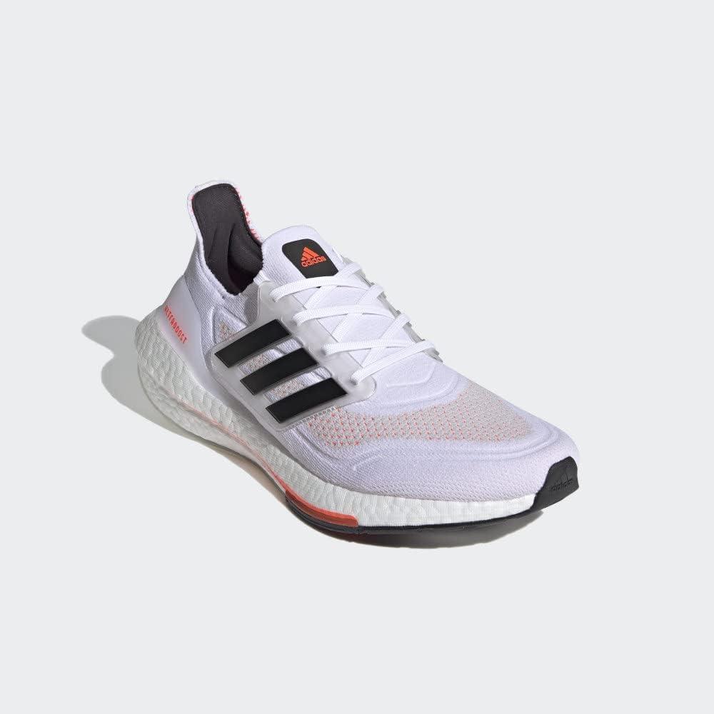 imageadidas Mens Ultraboost 21 ShoesWhiteBlackSolar Red