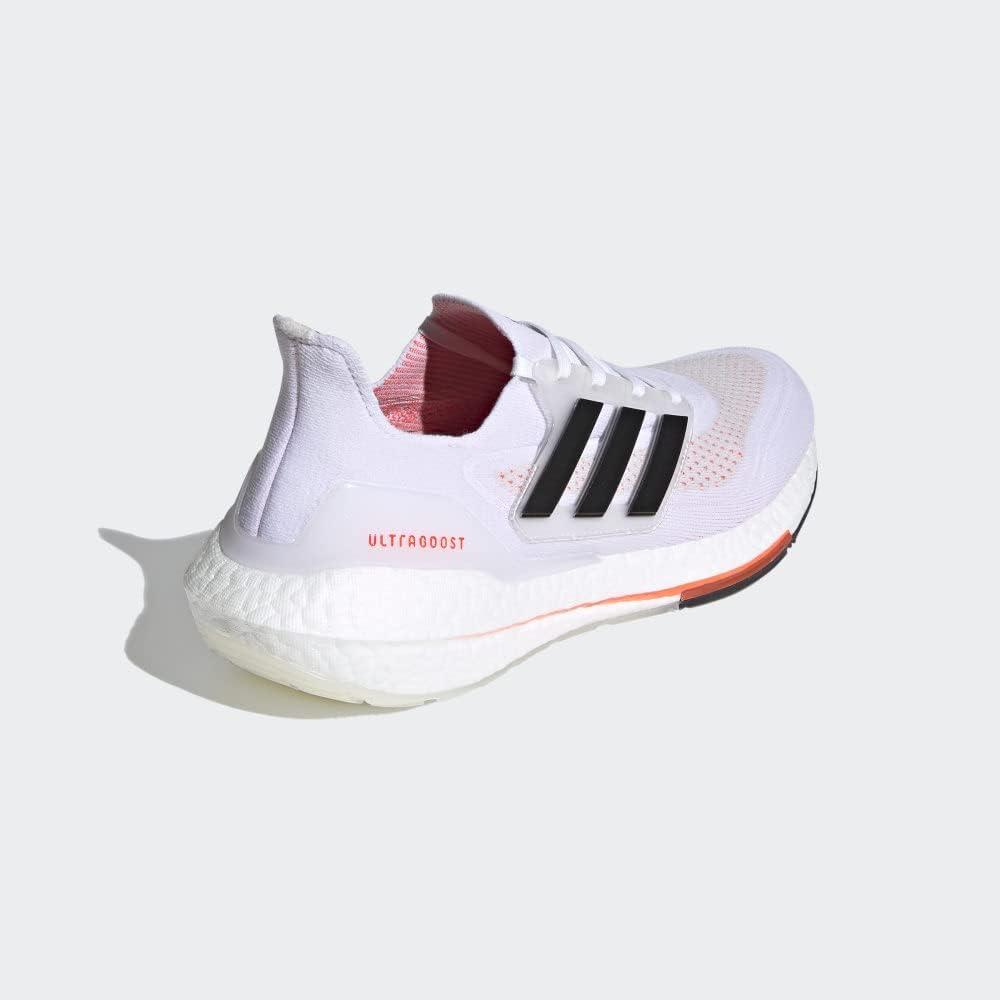 imageadidas Mens Ultraboost 21 ShoesWhiteBlackSolar Red