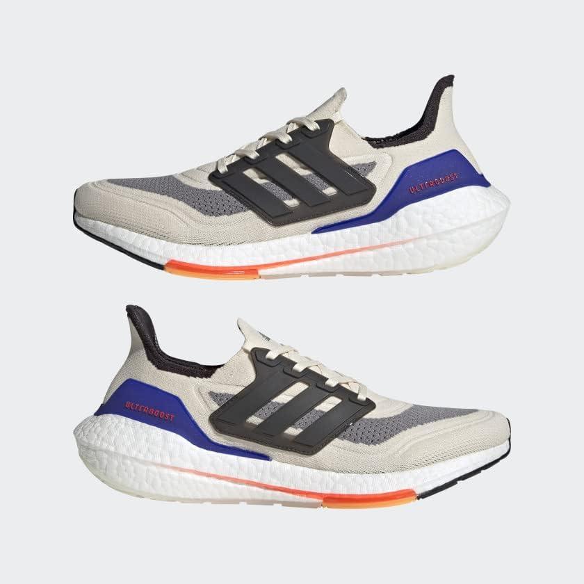 imageadidas Mens Ultraboost 21 ShoesWonder WhiteCarbonSolar Red