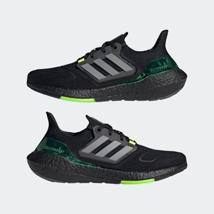 imageadidas Mens Ultraboost 22 HeatRdy Running ShoesBlackIron MetallicBeam Green