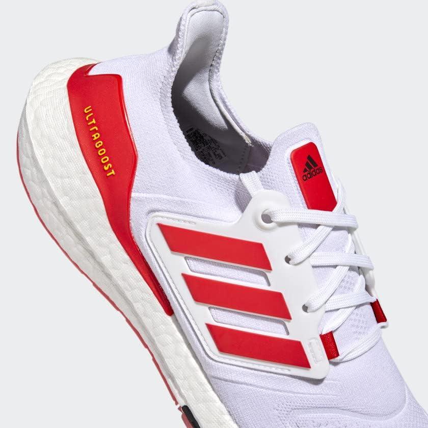 imageadidas Mens Ultraboost 22 HeatRdy Running ShoesCloud WhiteVivid RedBeam Yellow