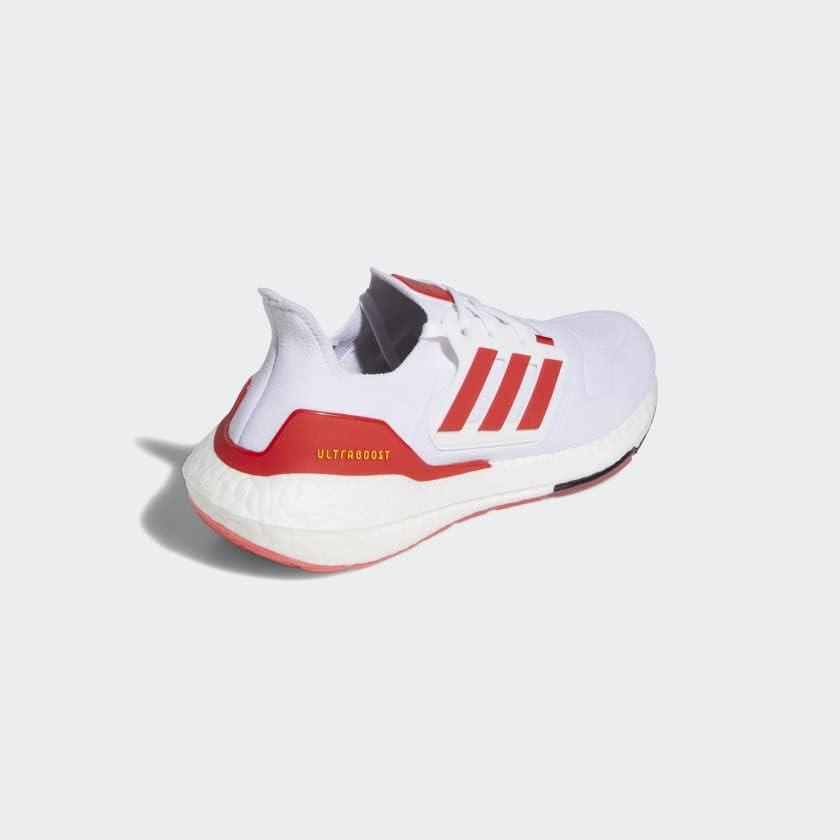 imageadidas Mens Ultraboost 22 HeatRdy Running ShoesCloud WhiteVivid RedBeam Yellow