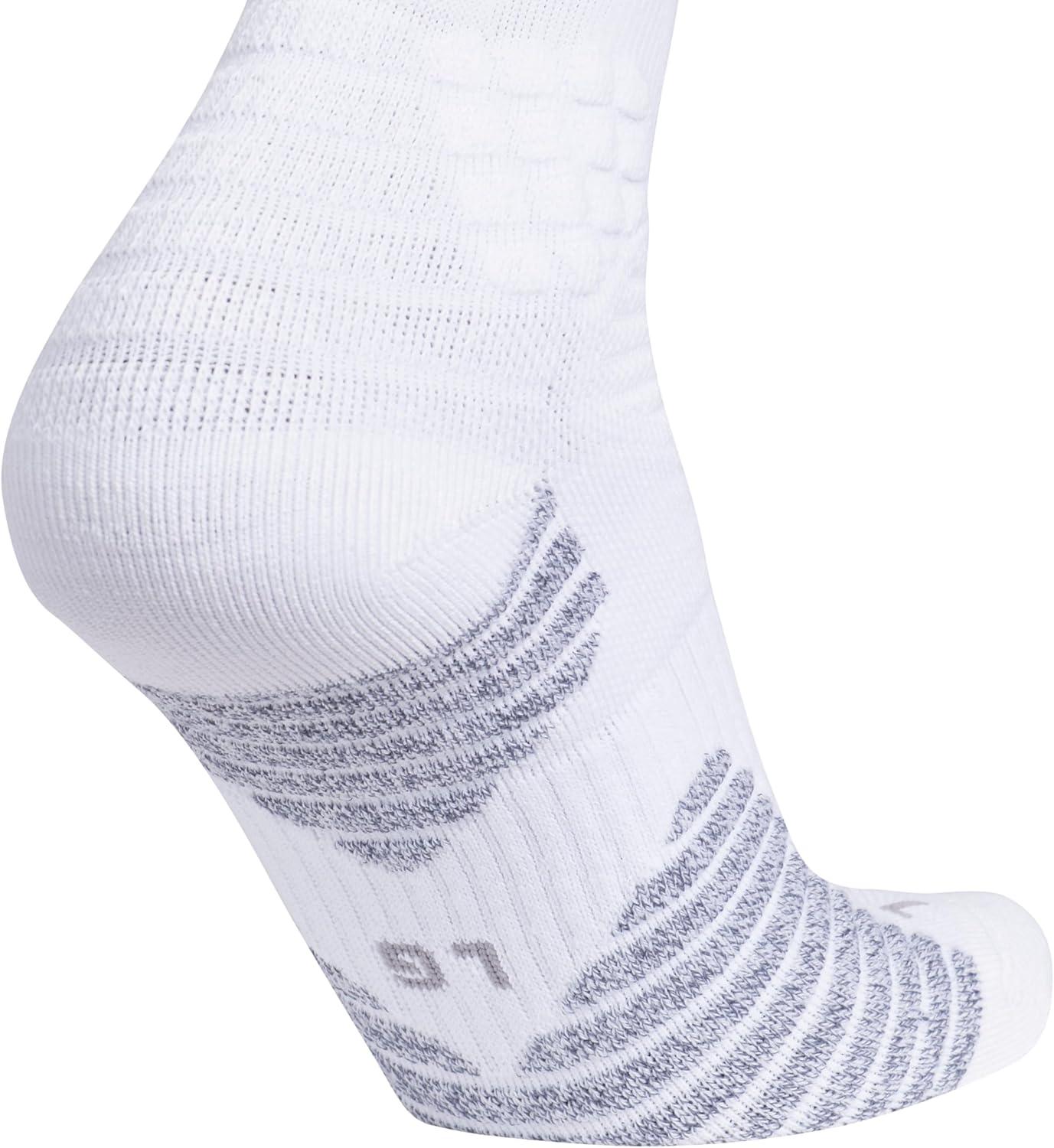 imageadidas Select Basketball Crew Socks 1 pair for team sports boys girls men womenWhiteLight Onix Grey2