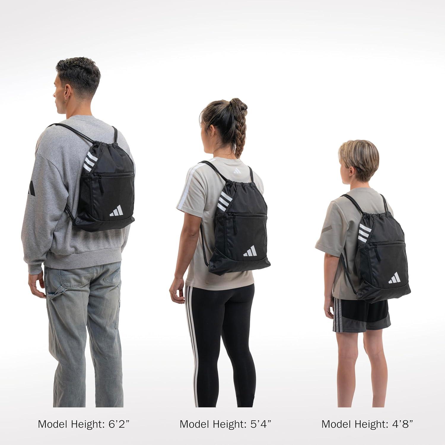 imageadidas Stadium Sackpack Small Drawstring Bag for Sports ampamp Gym Black One SizeBlack