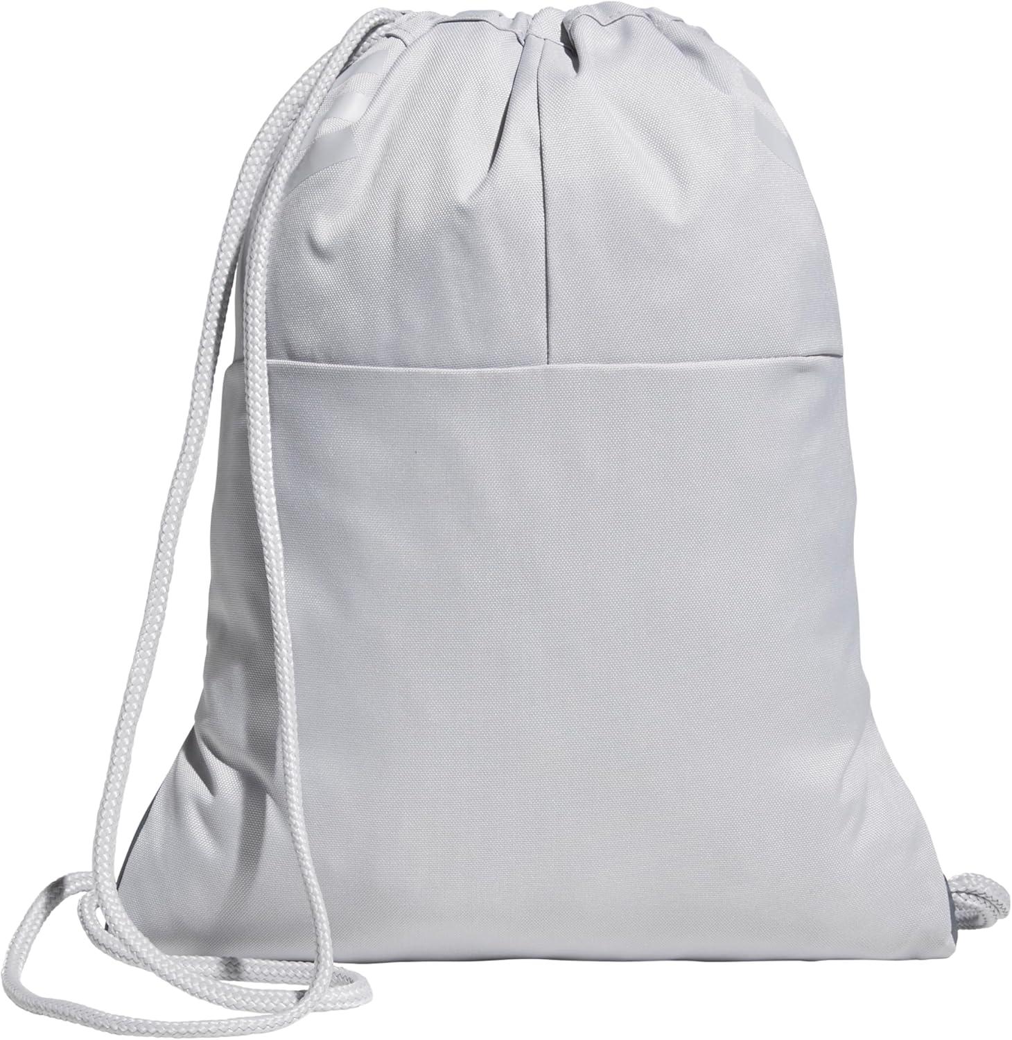 imageadidas Stadium Sackpack Small Drawstring Bag for Sports ampamp Gym Black One SizeTeam Light GreyWhite