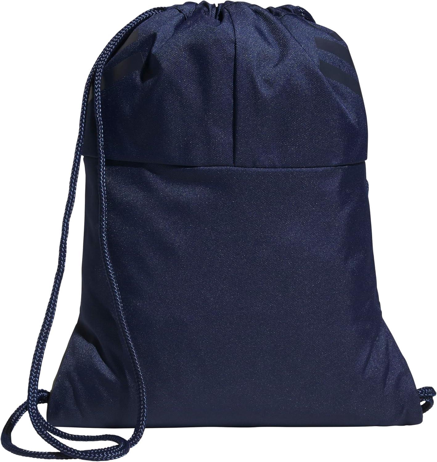 imageadidas Stadium Sackpack Small Drawstring Bag for Sports ampamp Gym Black One SizeTeam Navy Blue 2White