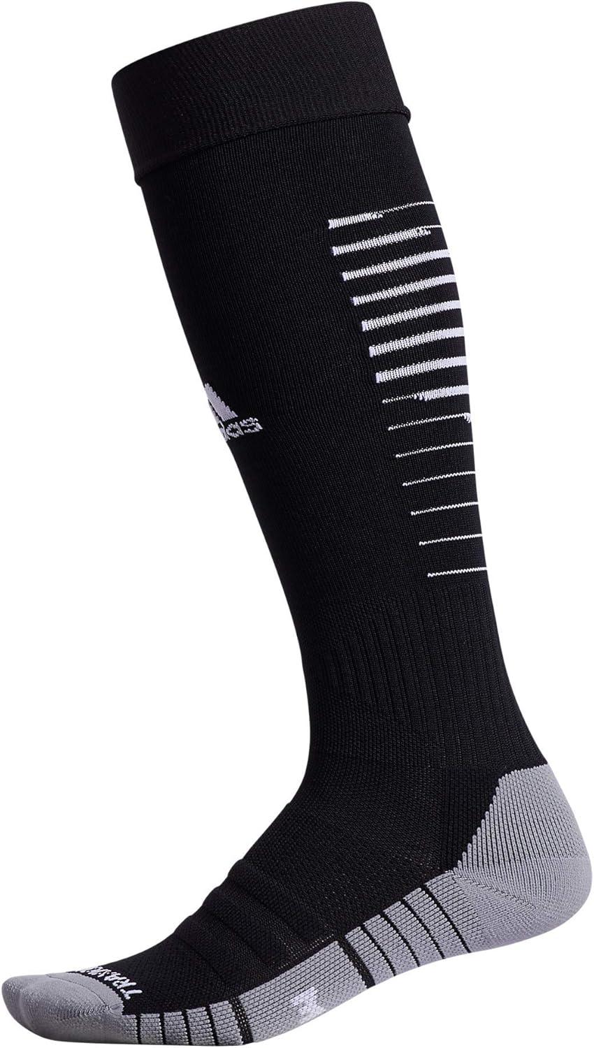 imageadidas Team Speed 2 Soccer Socks for Boys Girls Men and Women 1PairBlackWhiteLight Onix Grey