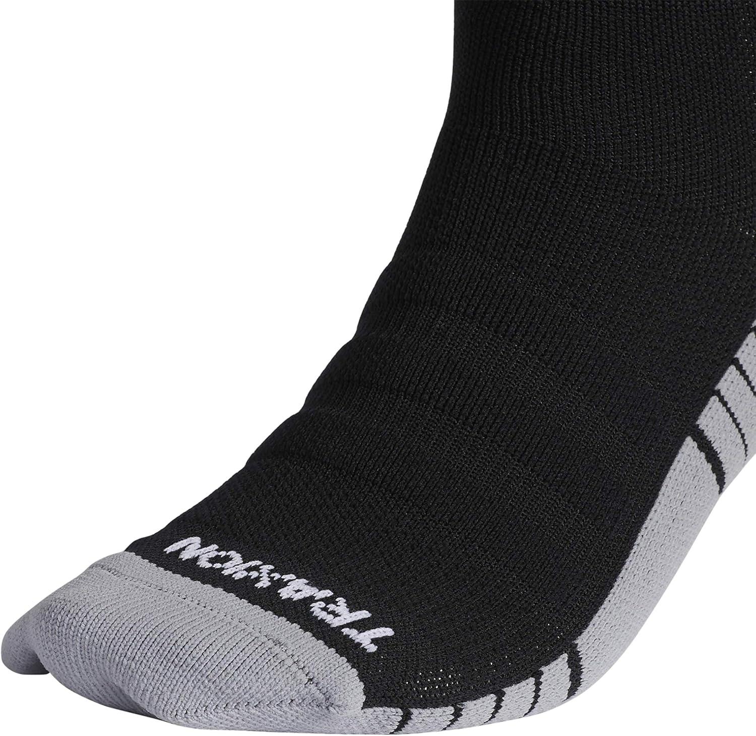 imageadidas Team Speed 2 Soccer Socks for Boys Girls Men and Women 1PairBlackWhiteLight Onix Grey