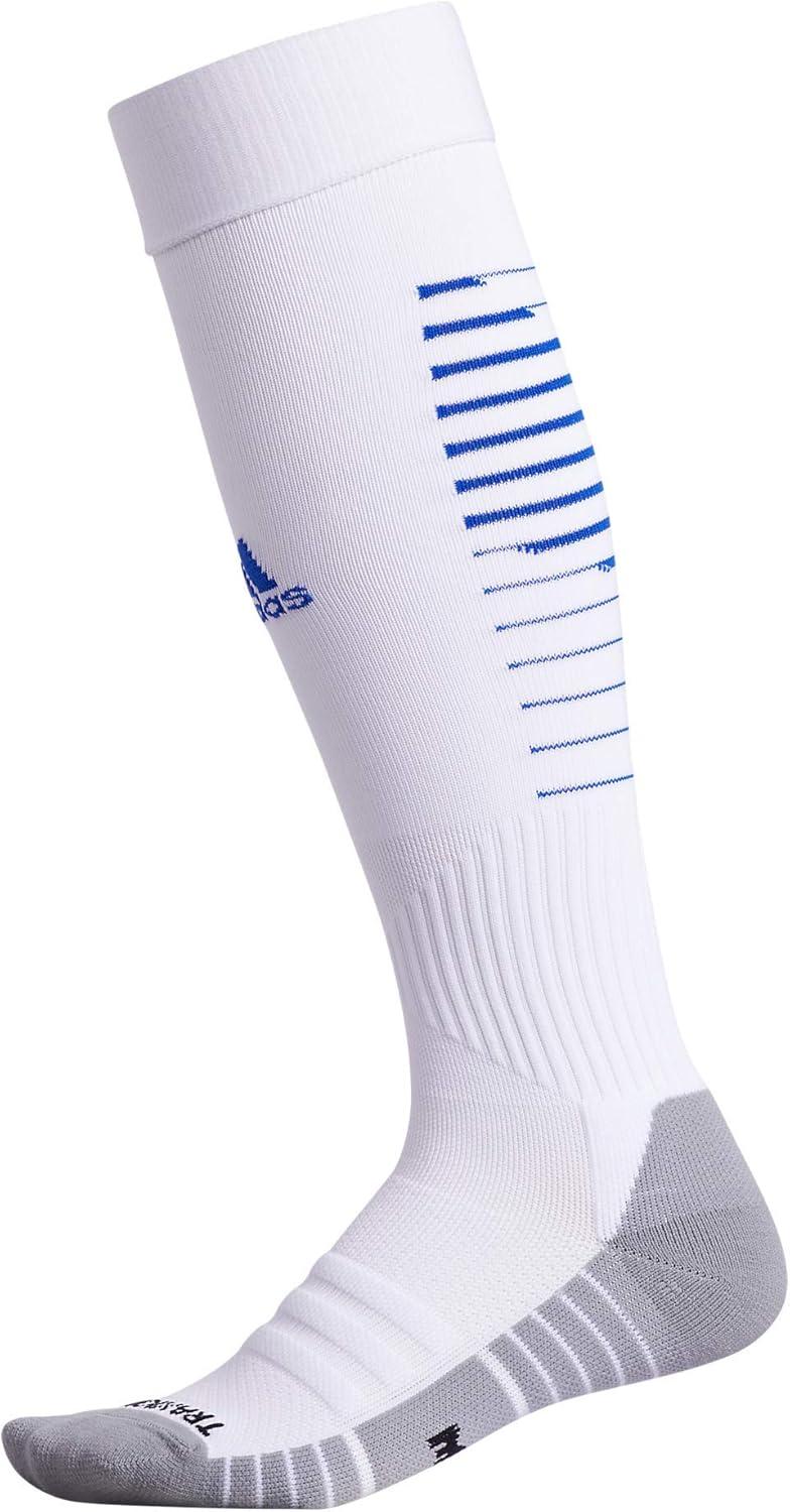 imageadidas Team Speed 2 Soccer Socks for Boys Girls Men and Women 1PairWhiteBold BlueLight Onix Grey
