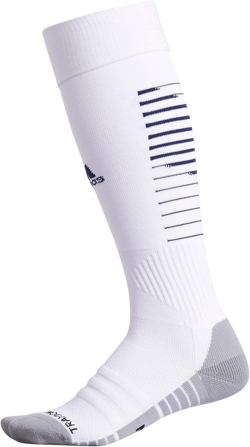 imageadidas Team Speed 2 Soccer Socks for Boys Girls Men and Women 1PairWhiteTeam Navy BlueLight Onix Grey