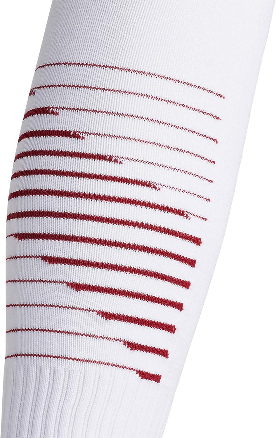 imageadidas Team Speed 2 Soccer Socks for Boys Girls Men and Women 1PairWhiteTeam Power RedLight Onix Grey