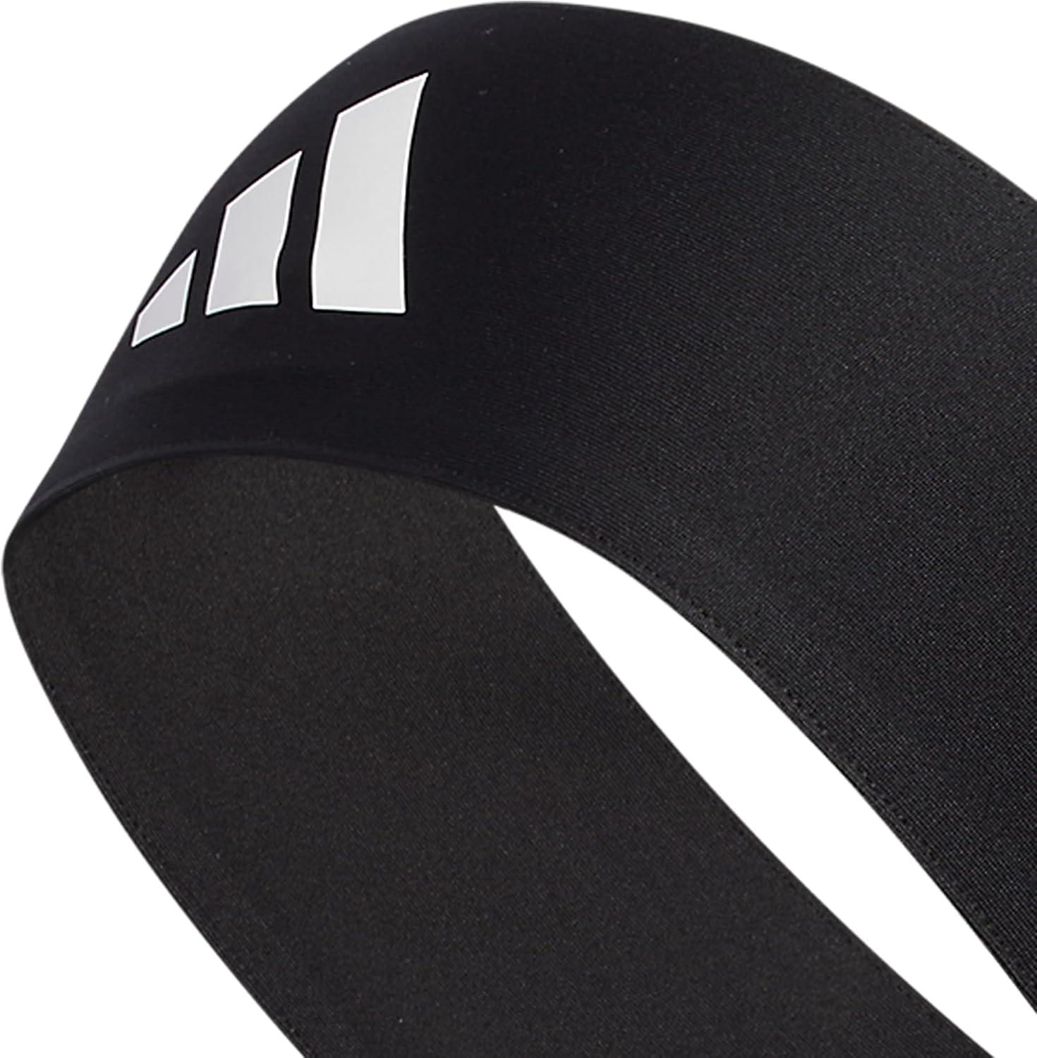 imageadidas Unisex Alphaskin Tie Workout Headband for Women and Men Mesh MoistureWicking Sports Headbands for Girls and BoysBlackWhite2