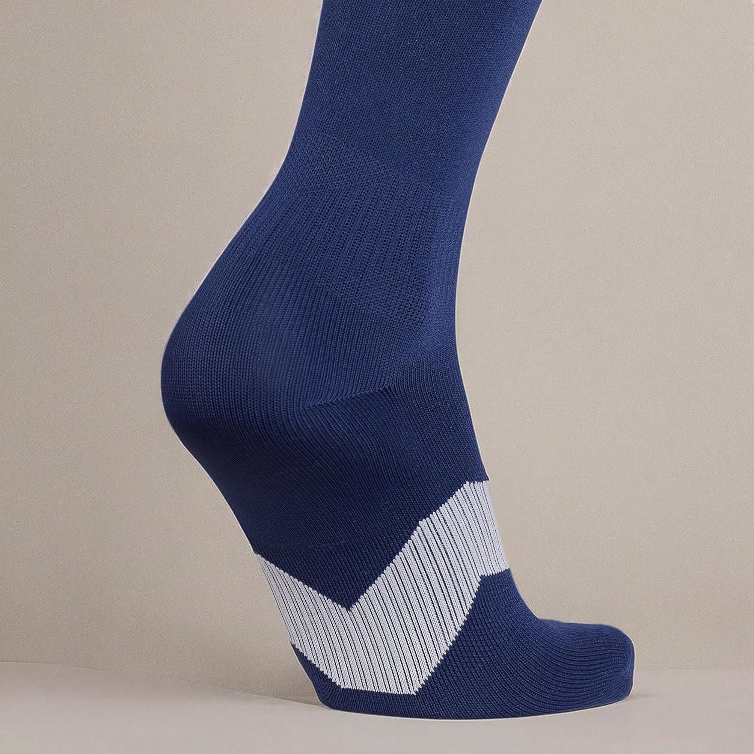 imageadidas Unisex Metro Soccer Socks for Men Women Youth Boys and Girls Team SportsTeam Navy BlueClear GreyWhite