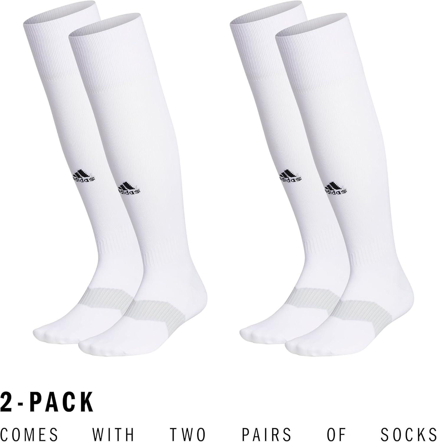 imageadidas Unisex Metro Soccer Socks for Men Women Youth Boys and Girls Team SportsWhiteClear GreyBlack6Multi