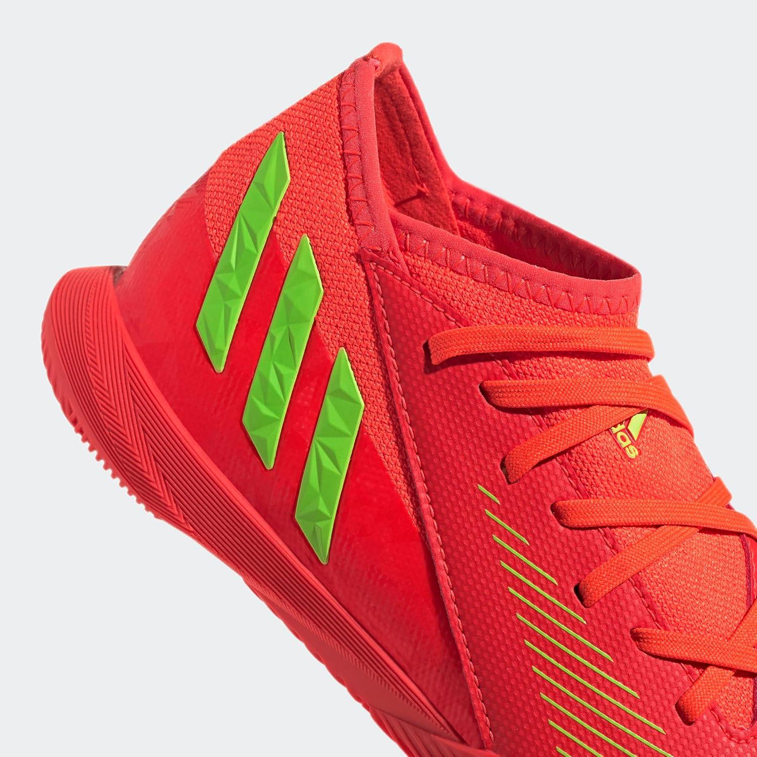 imageadidas Unisex Predator Edge3 Indoor Soccer Shoe Kids Soccer CleatSolar RedSolar GreenBlack