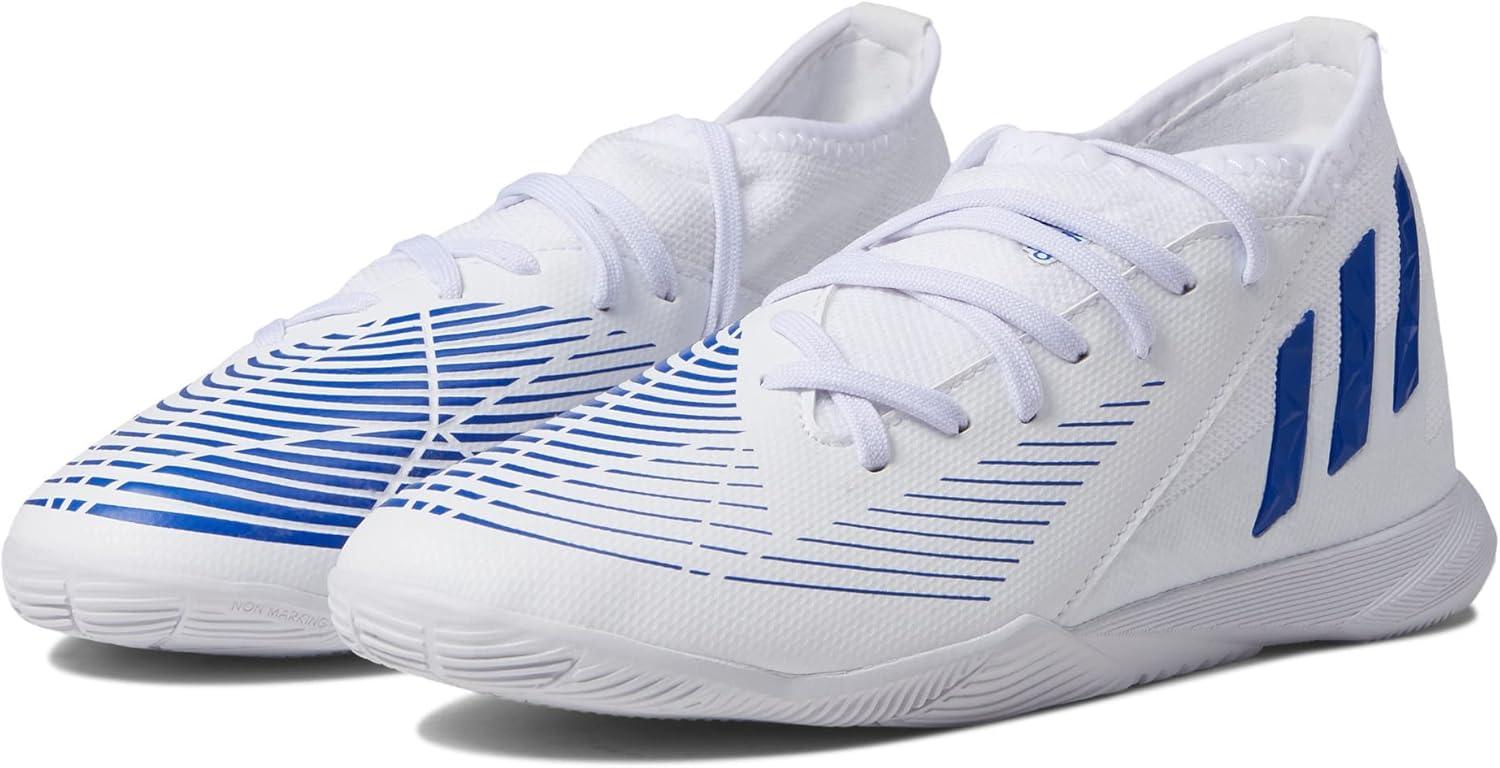 imageadidas Unisex Predator Edge3 Indoor Soccer Shoe Kids Soccer CleatWhiteBlueWhite