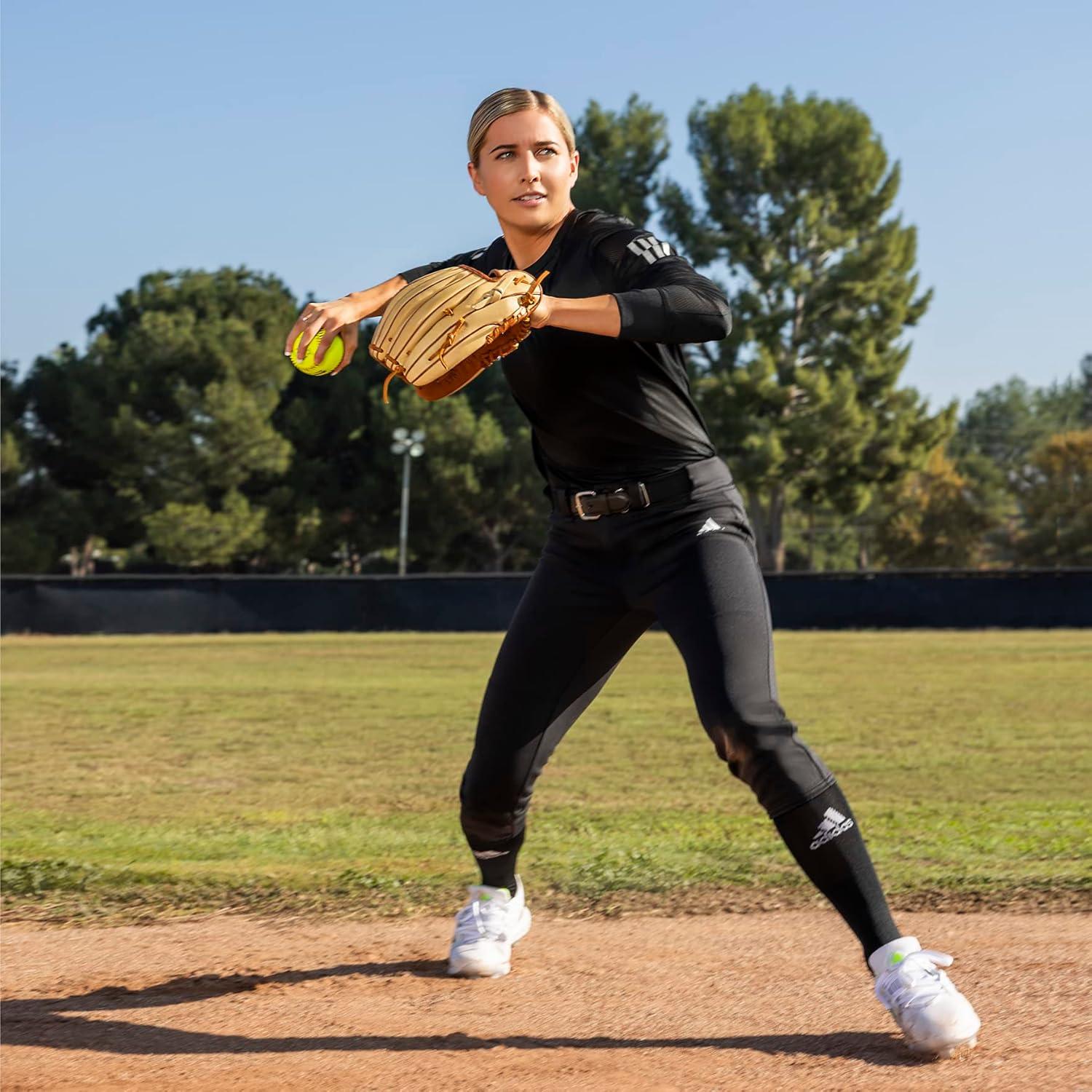 imageadidas Unisex Purehustle Softball Over the Calf Otc Socks 1pairWhiteBlackLight Onix Grey