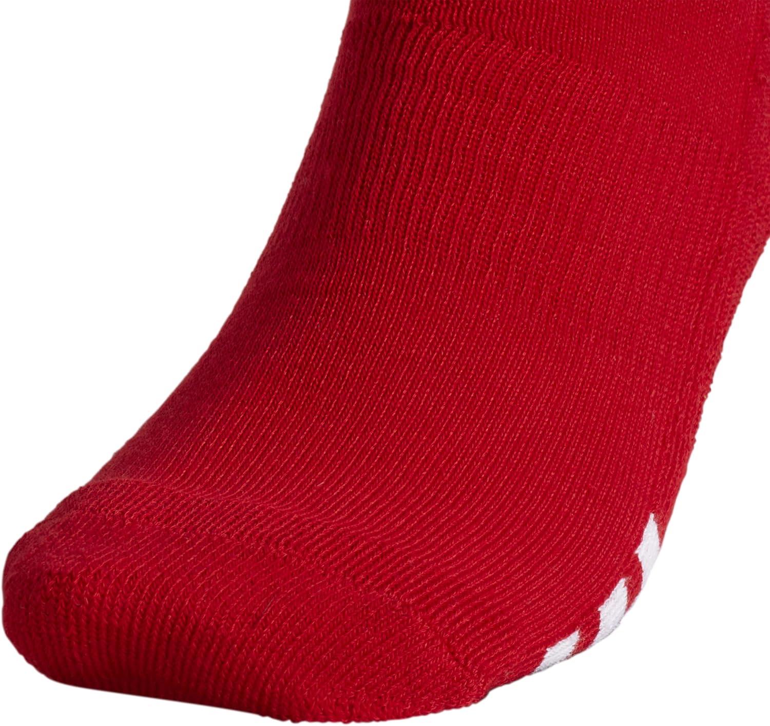 imageadidas Unisex Rivalry Field Compression Sport Socks for Men Women Athletic Socks MoistureWicking NCAA Compliant 2PackPower RedWhite