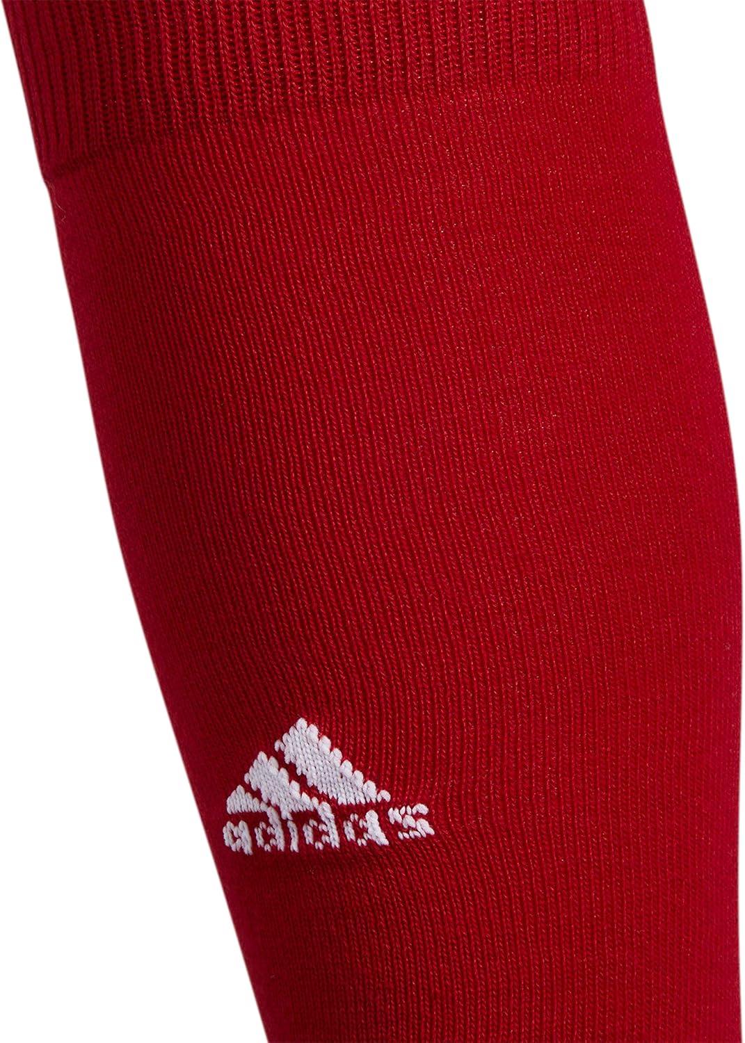 imageadidas Unisex Rivalry Field Compression Sport Socks for Men Women Athletic Socks MoistureWicking NCAA Compliant 2PackPower RedWhite