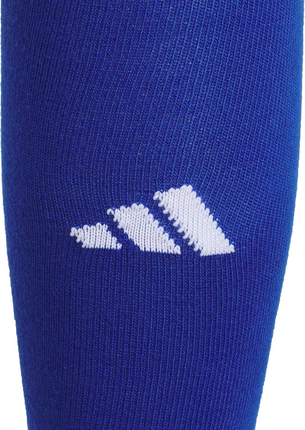 imageadidas Unisex Rivalry Field Compression Sport Socks for Men Women Athletic Socks MoistureWicking NCAA Compliant 2PackRoyal BlueWhite2