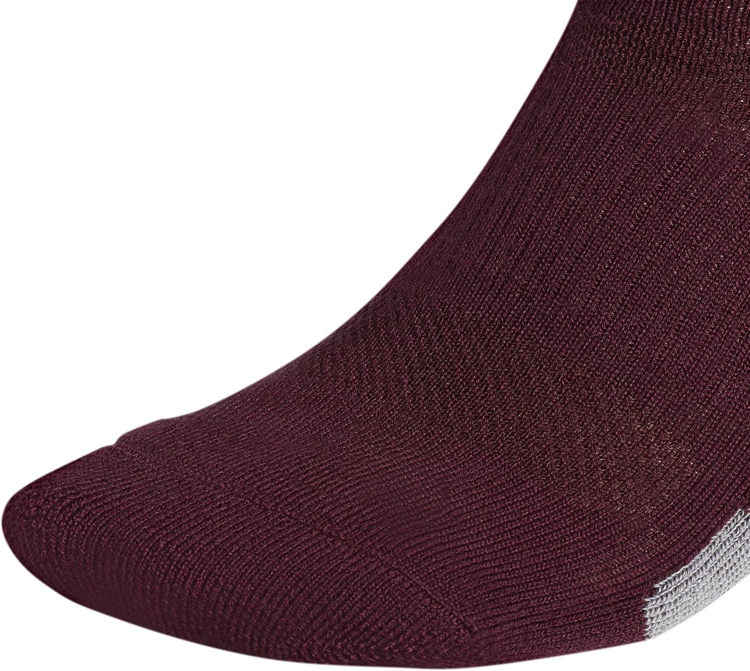 imageadidas Unisex Utility All Sport Compression Socks Sports Socks for Men Women Youth Boys and Girls NCAA Compliant 1PackTeam MaroonLight Onix GreyWhite