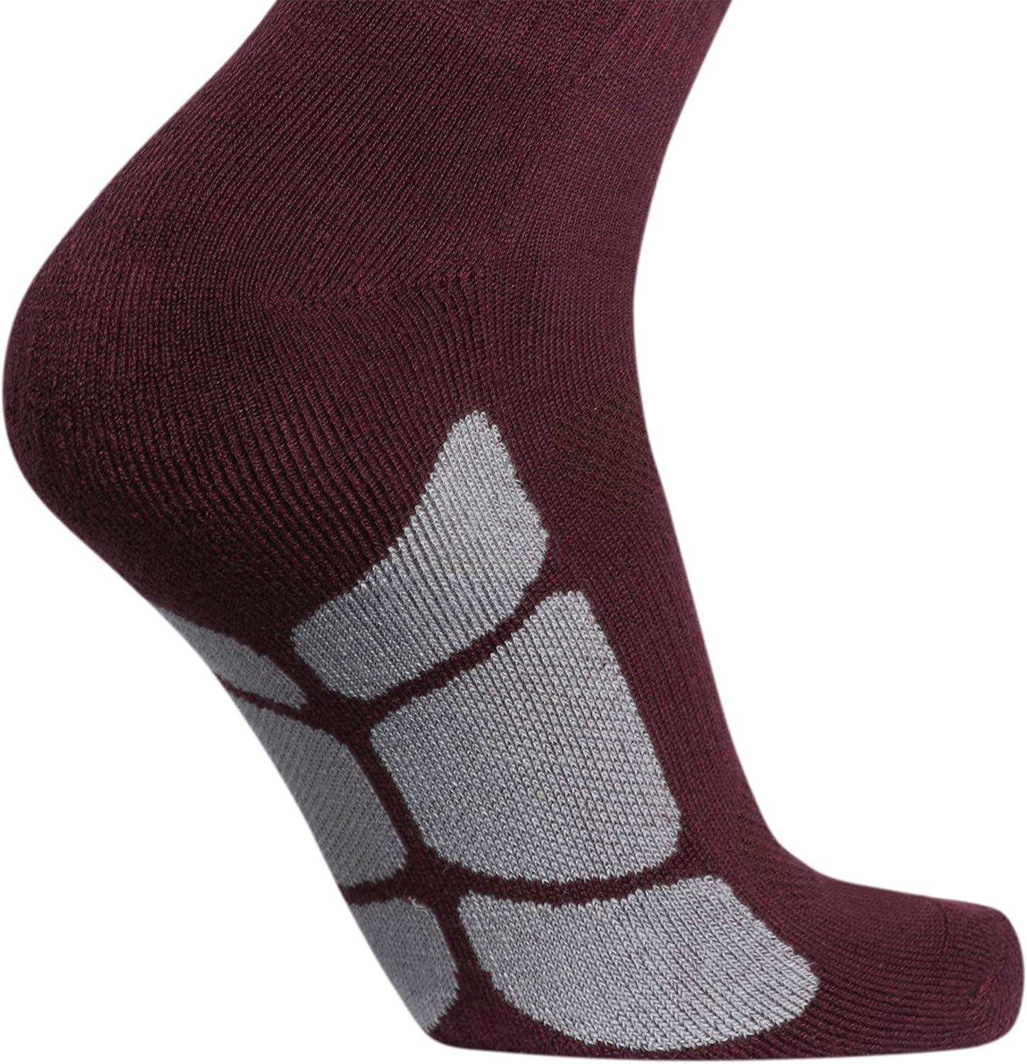 imageadidas Unisex Utility All Sport Compression Socks Sports Socks for Men Women Youth Boys and Girls NCAA Compliant 1PackTeam MaroonLight Onix GreyWhite