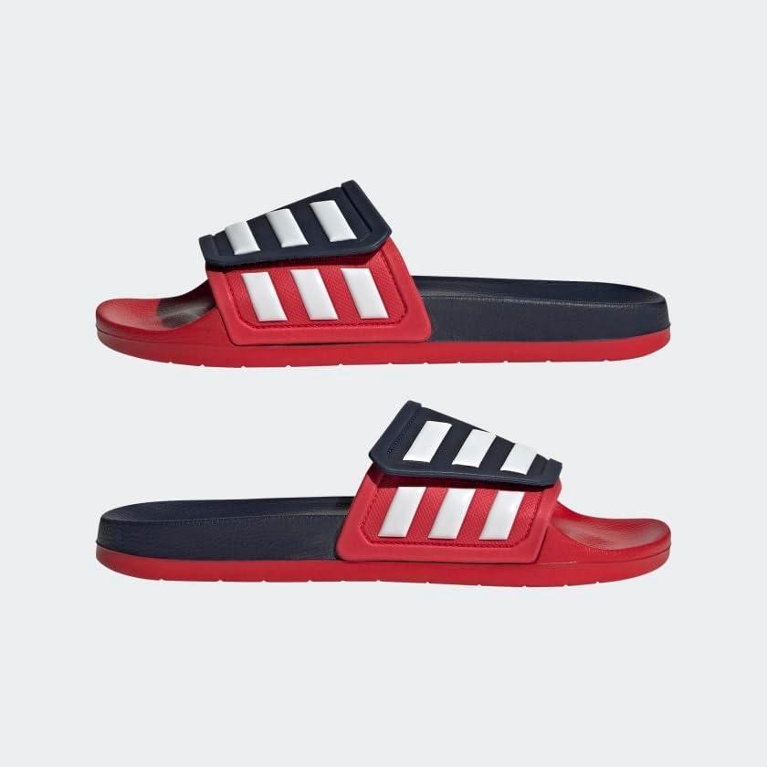 imageadidas UnisexAdult Adilette SlidesCollegiate NavyWhiteScarlet Tnd