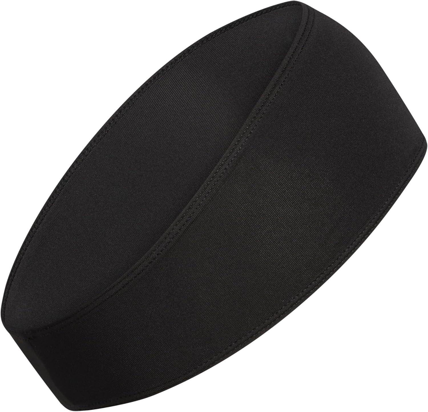 imageadidas UnisexAdult Alphaskin Wide Fit Sports HeadbandBlackWhite