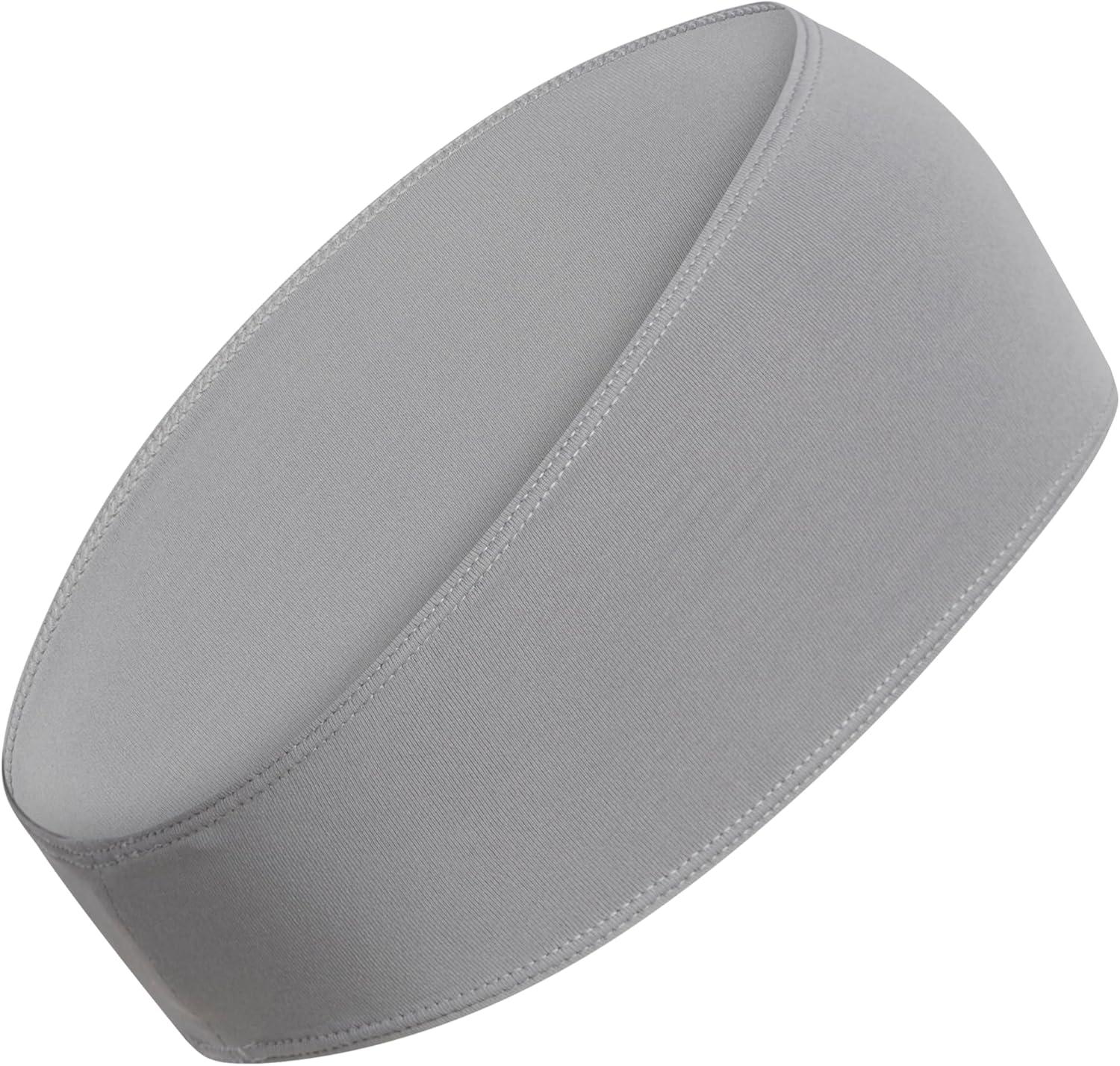 imageadidas UnisexAdult Alphaskin Wide Fit Sports HeadbandGreyWhite